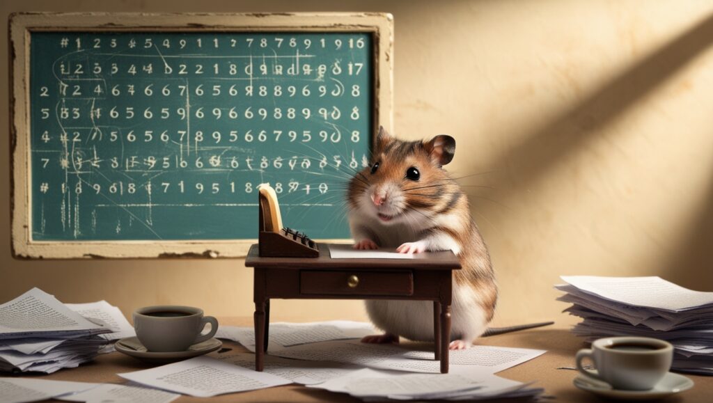 hamster cracking a complex code